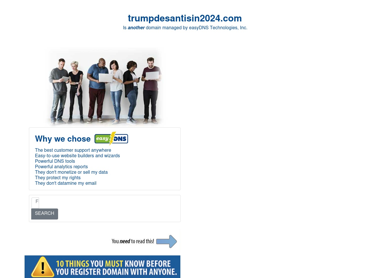 trumpdesantisin2024.com screenshot alt-text
