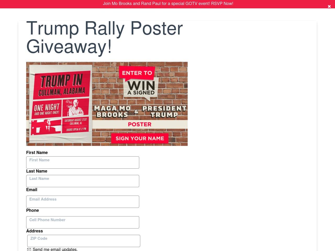 trumpinbama.com screenshot alt-text