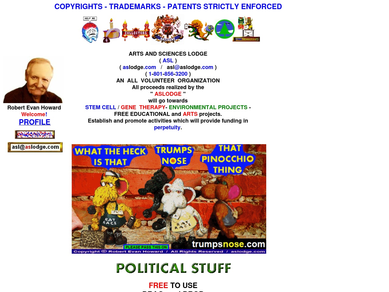 trumpsnose.com screenshot alt-text