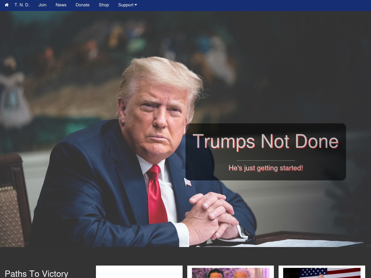 trumpsnotdone.com screenshot alt-text