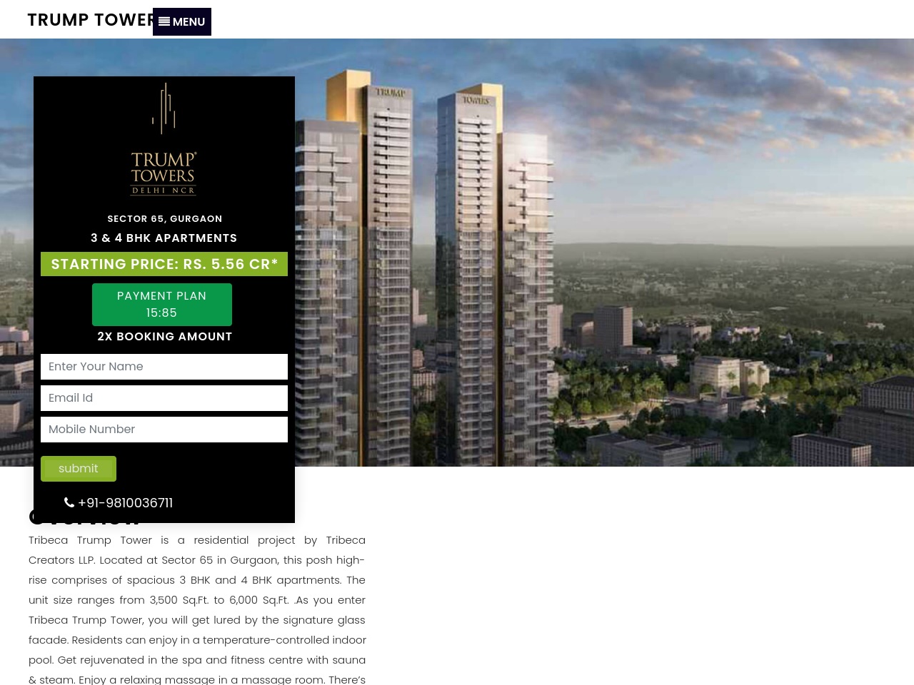 trumptowersgurugram.com screenshot alt-text