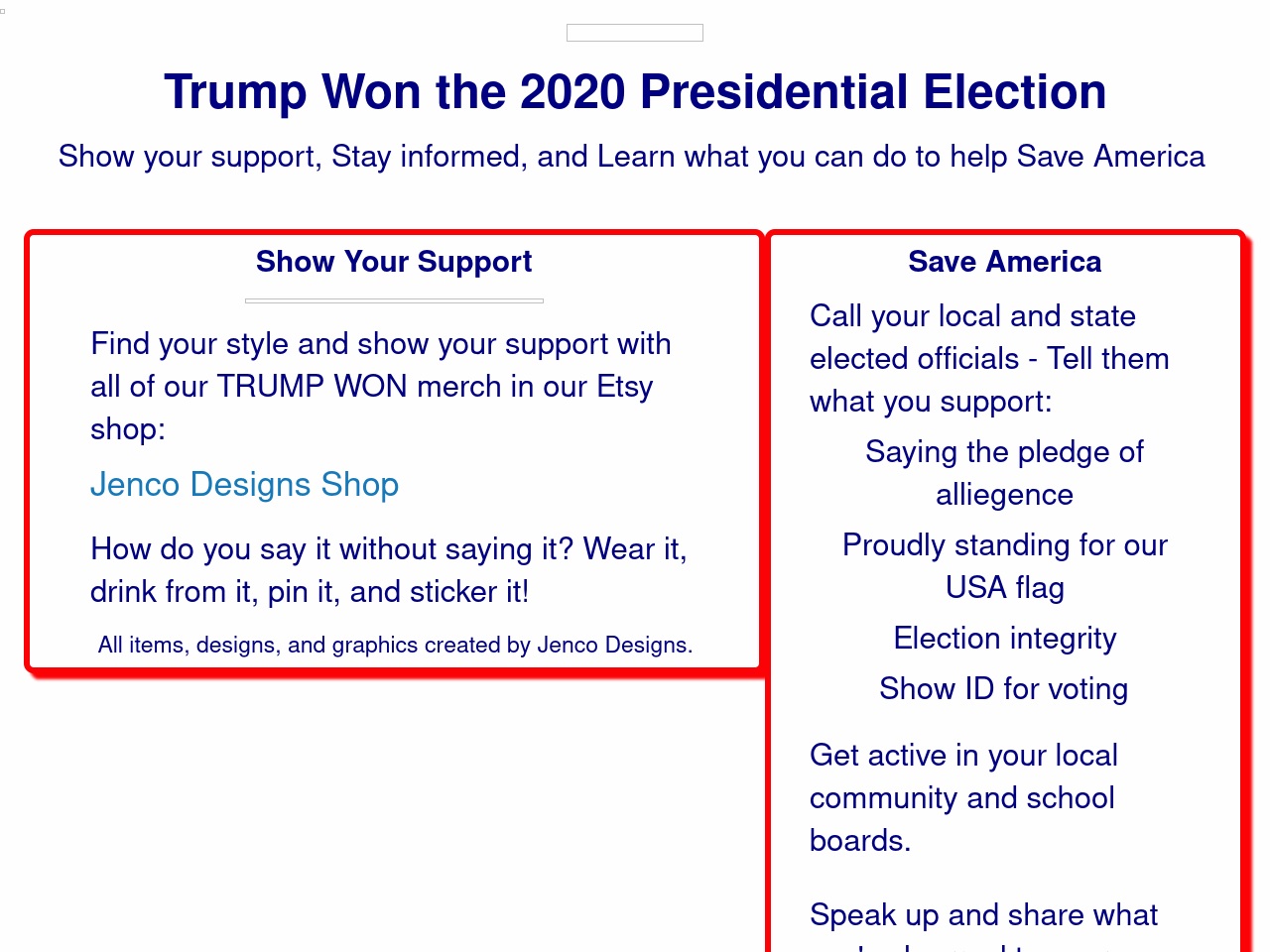 trumpwonstore.com screenshot alt-text