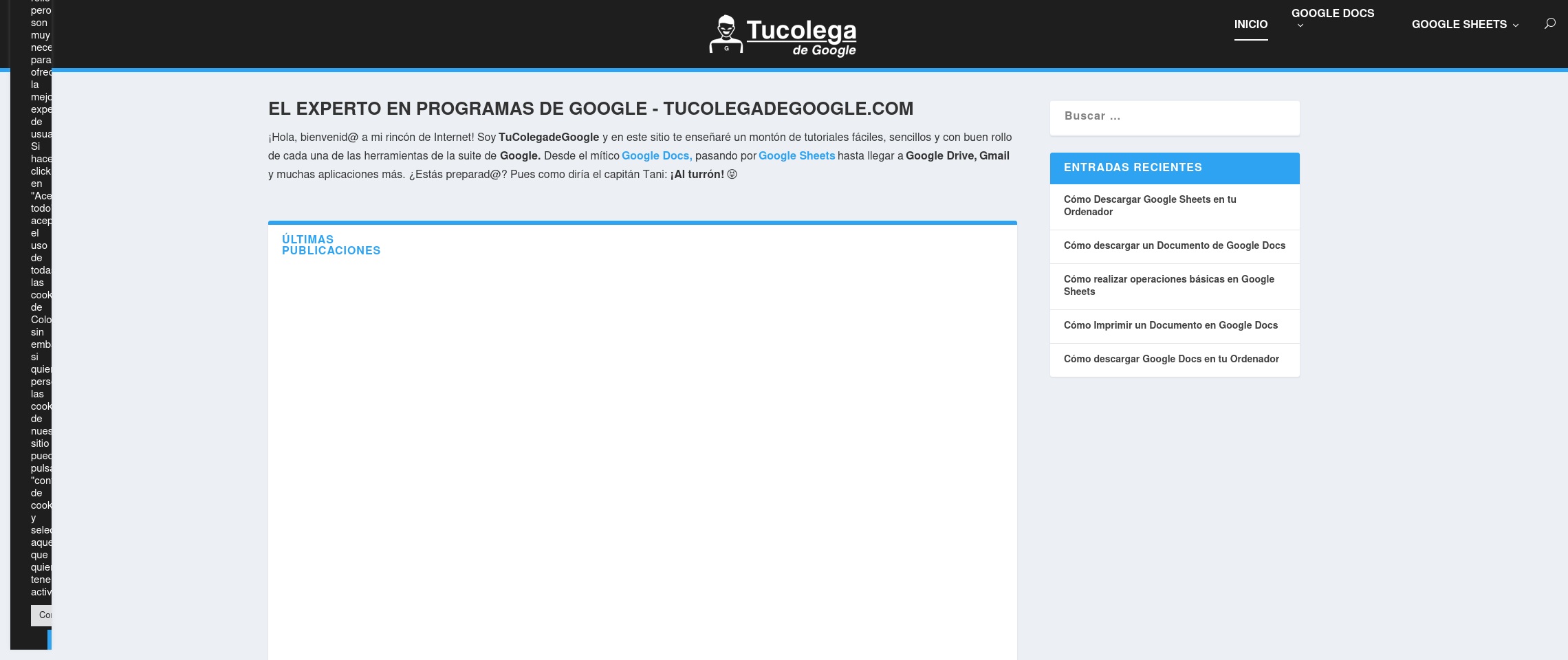 tucolegadegoogle.com screenshot alt-text