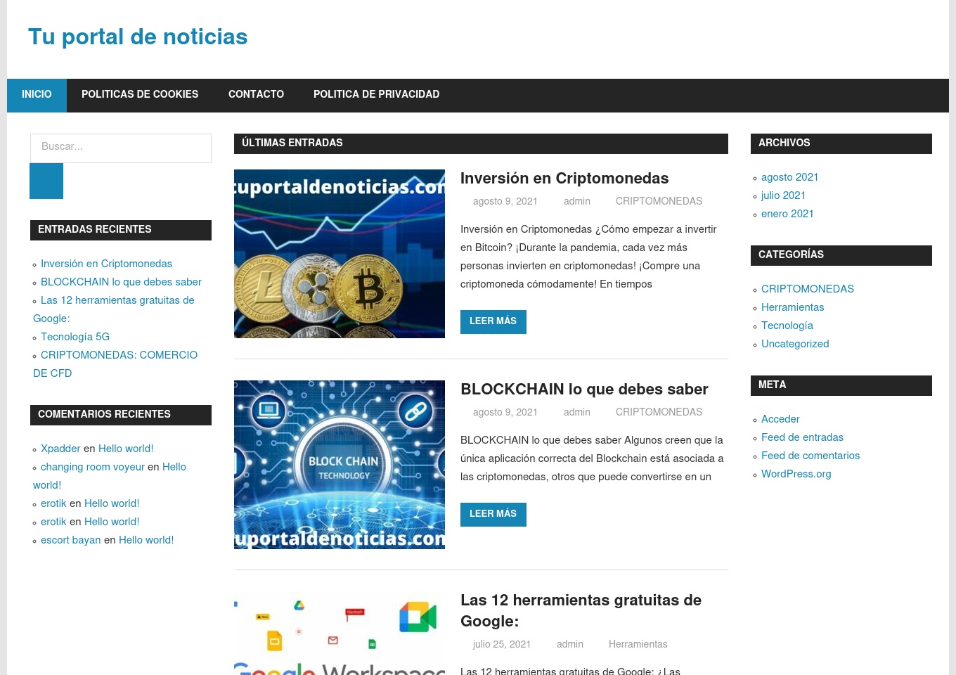tuportaldenoticias.com screenshot alt-text
