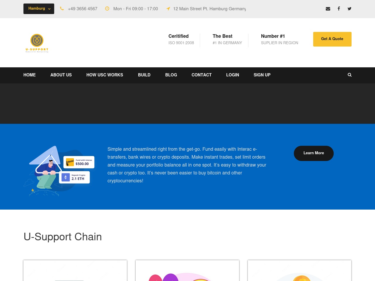 u-supportchain.com screenshot alt-text