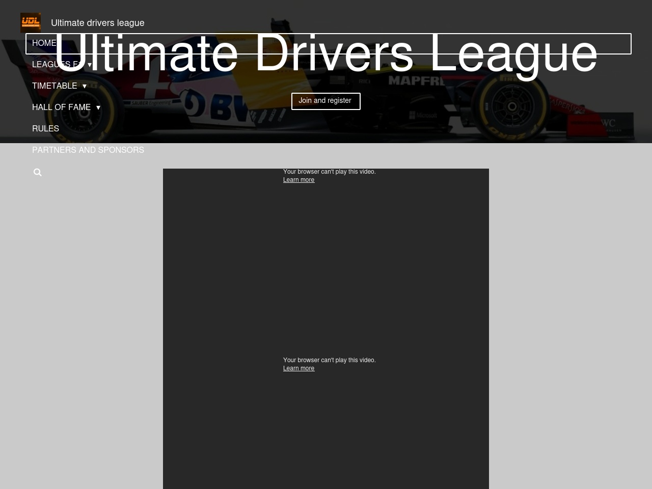 ultimatedriversleague.com screenshot alt-text