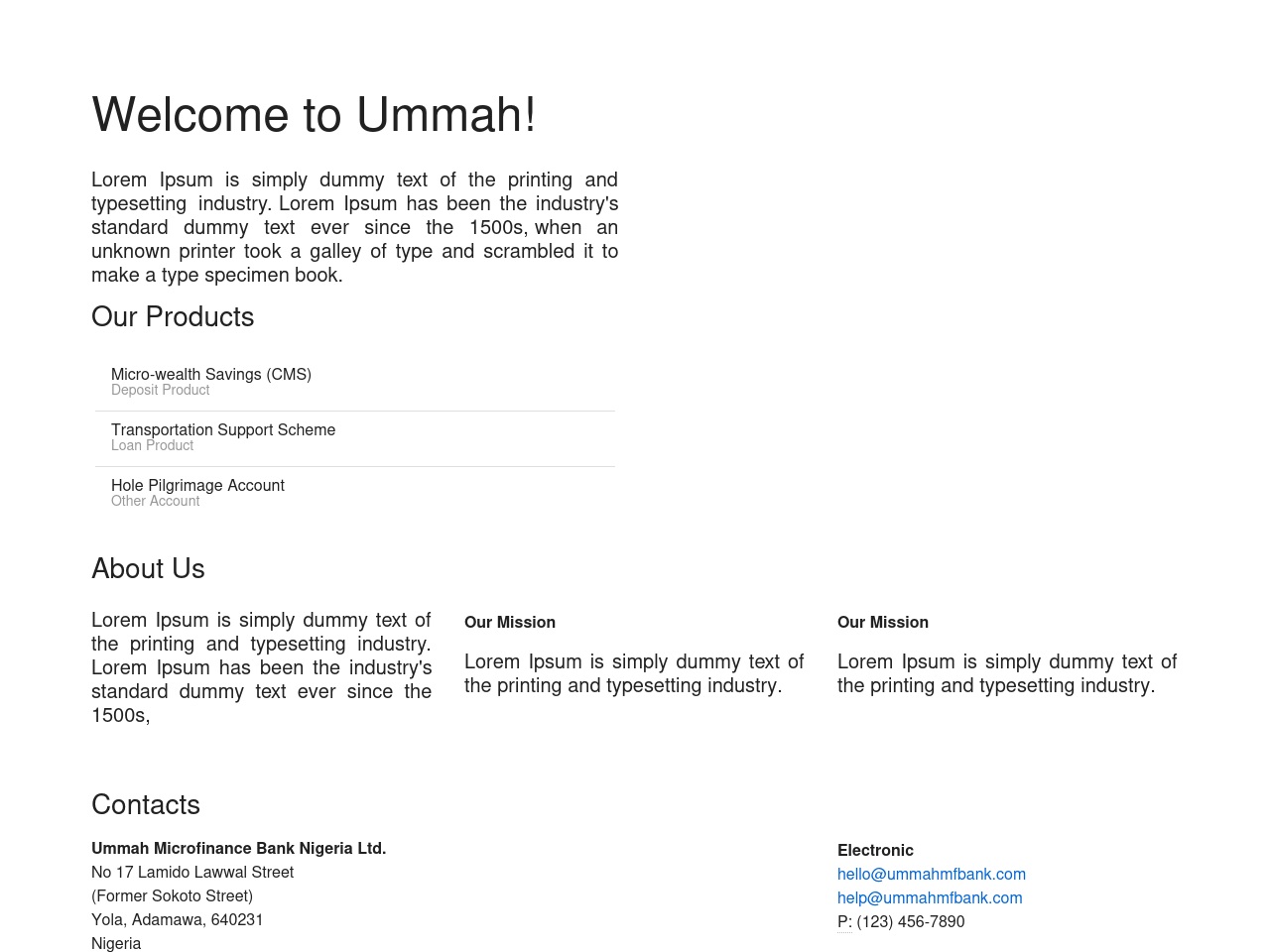 ummahmfbank.com screenshot alt-text