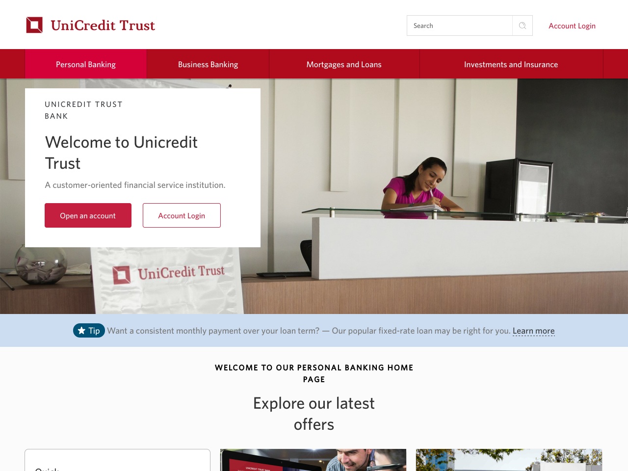 unicredittrust.com screenshot alt-text