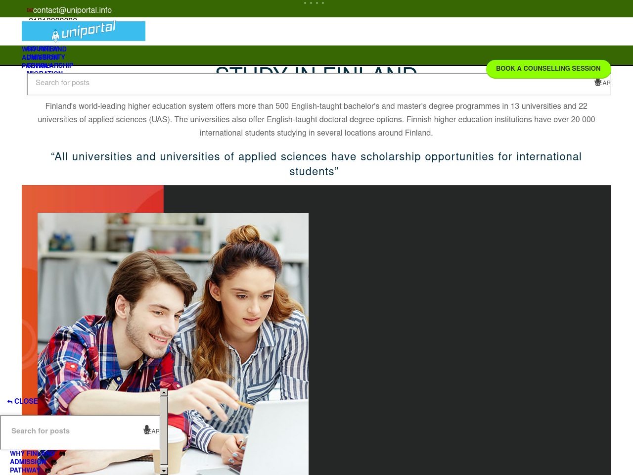 uniportal.info screenshot alt-text