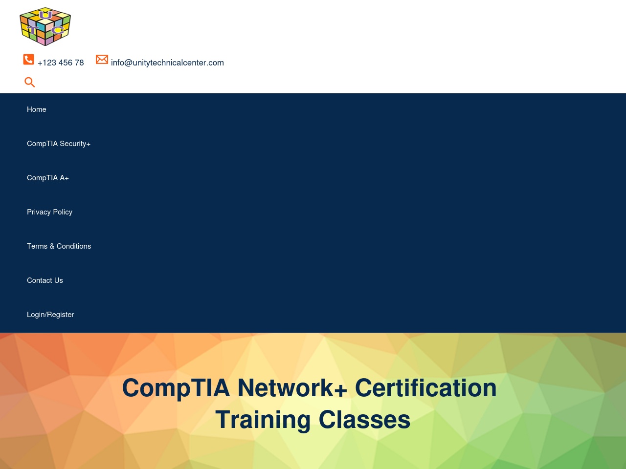 unitytechnicalcenter.com screenshot alt-text
