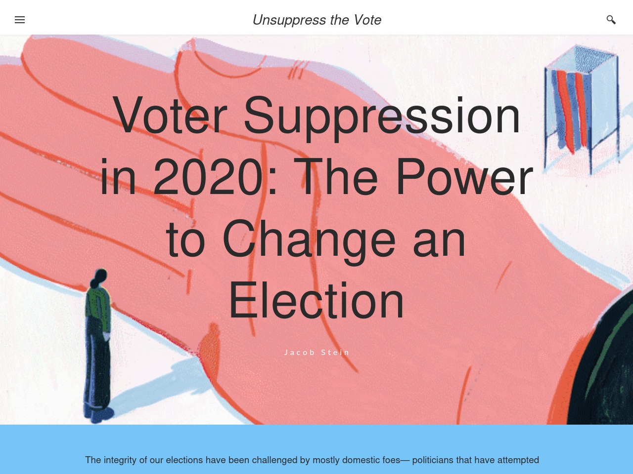 unsuppressthevote.com screenshot alt-text