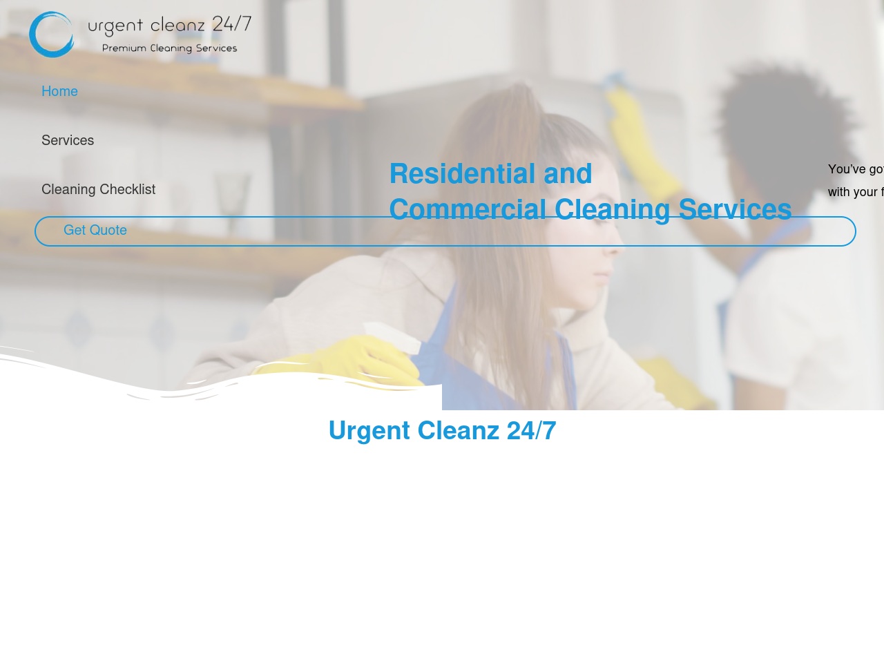 urgentcleanz247.com screenshot alt-text