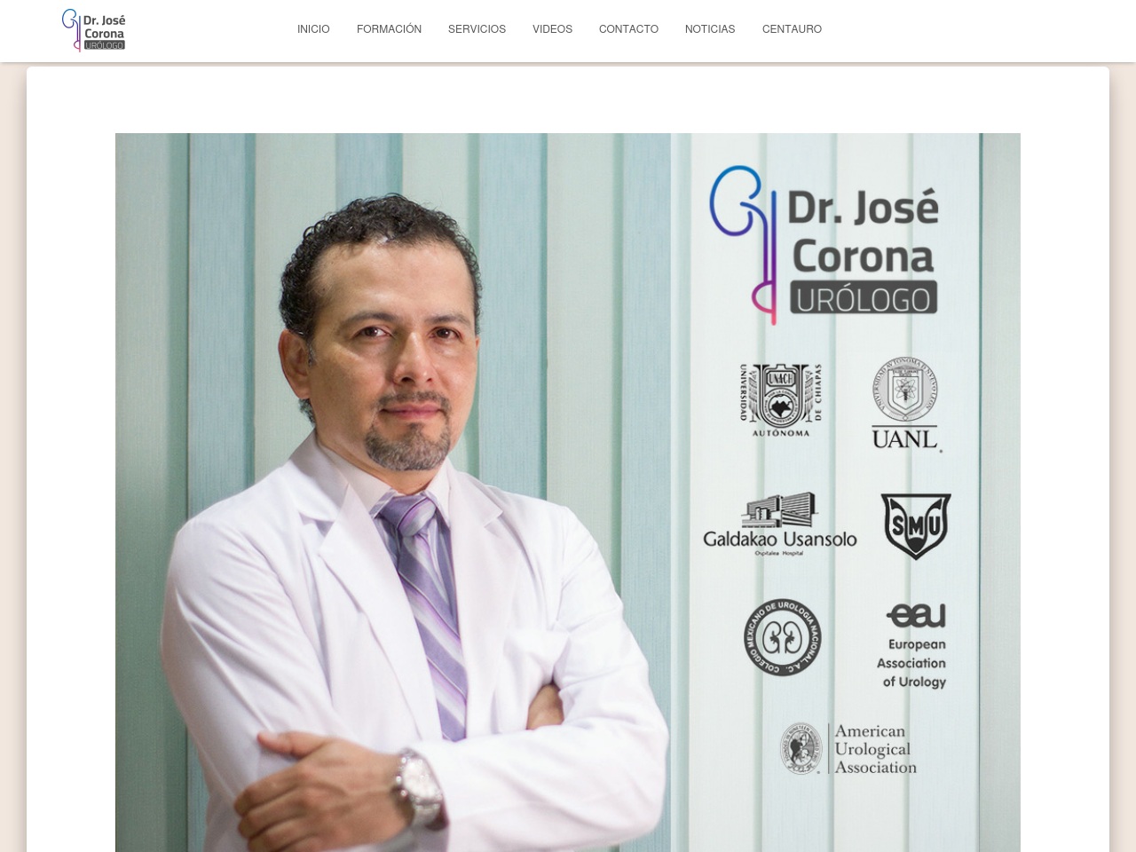 urologojosecorona.com screenshot alt-text