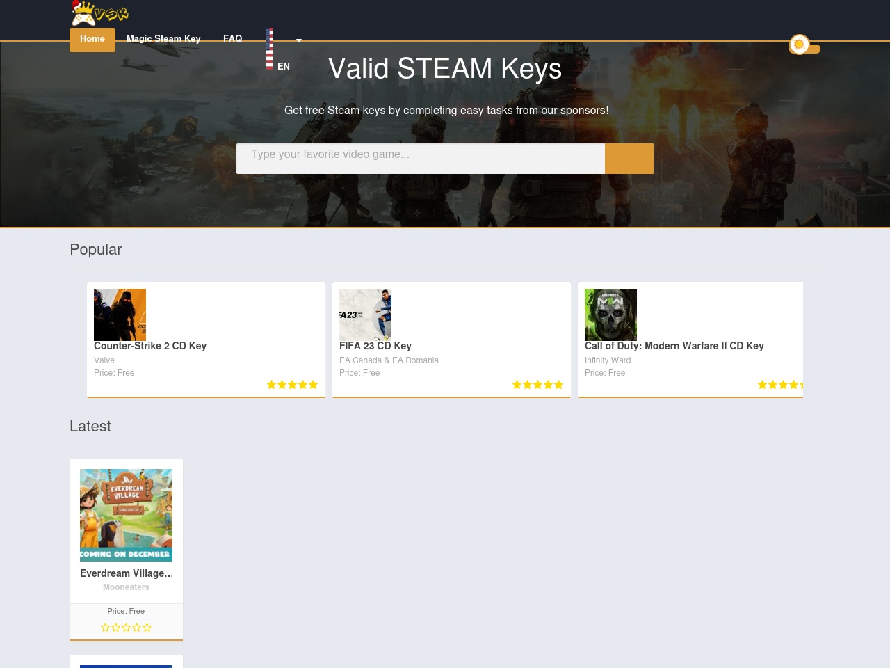 validsteamkeys.com screenshot alt-text