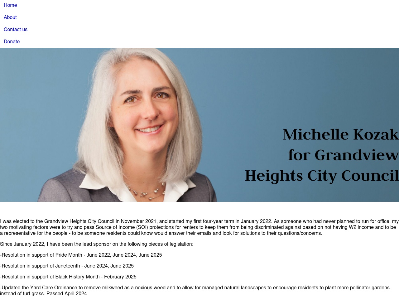 votemichellekozak.com screenshot alt-text