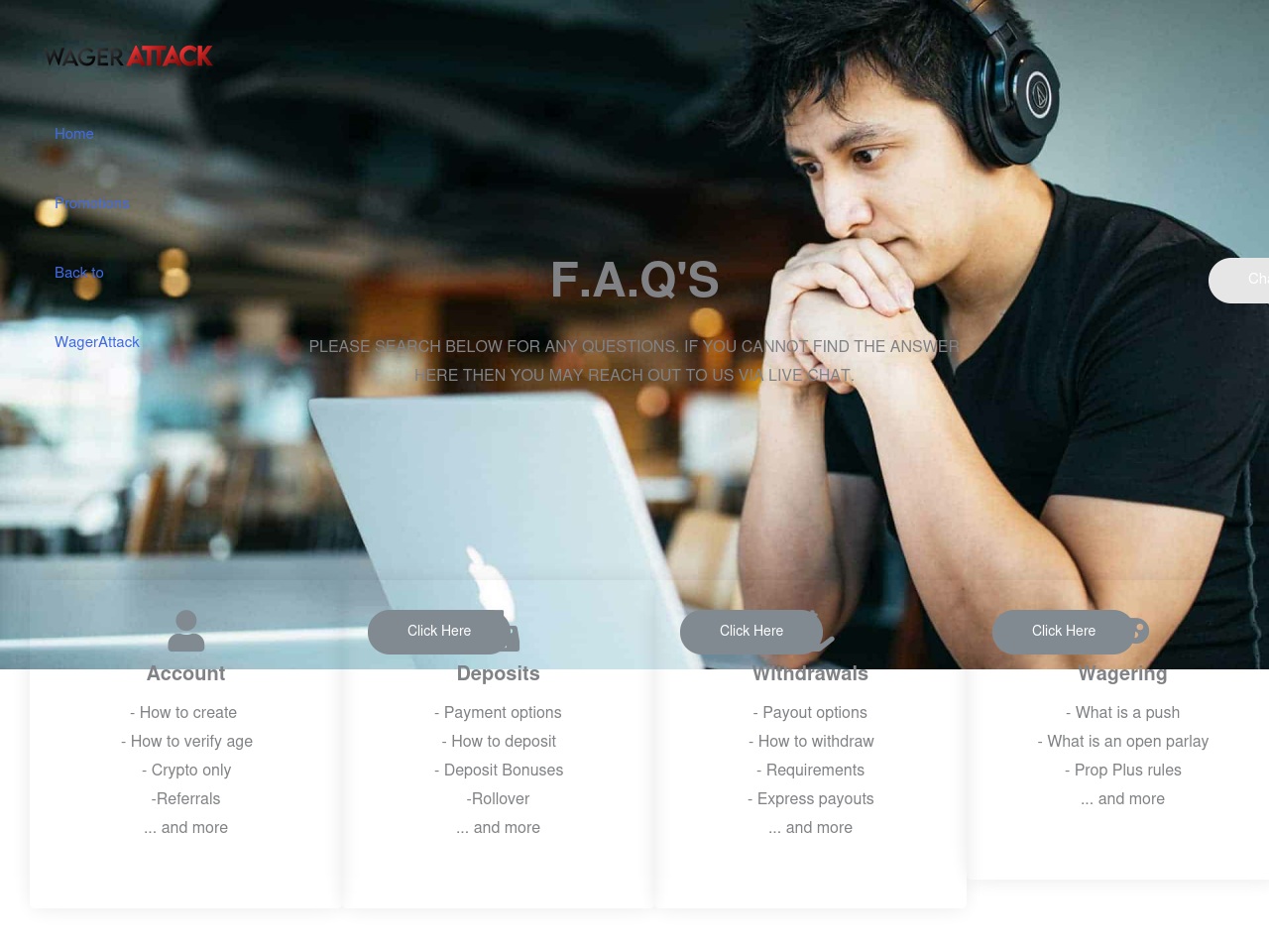 wagerattack-support.com screenshot alt-text