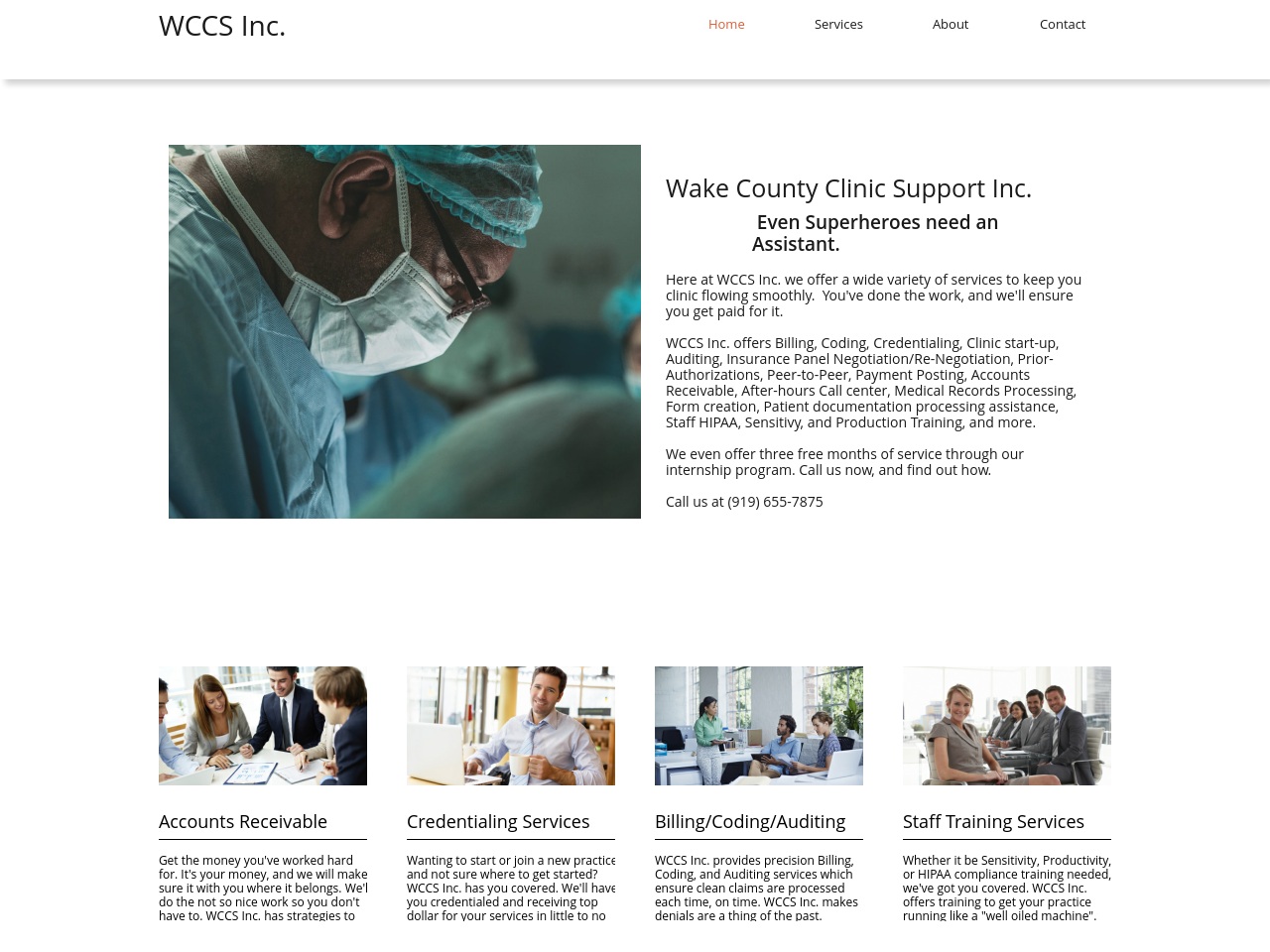 wakecountyclinicsupport.com screenshot alt-text
