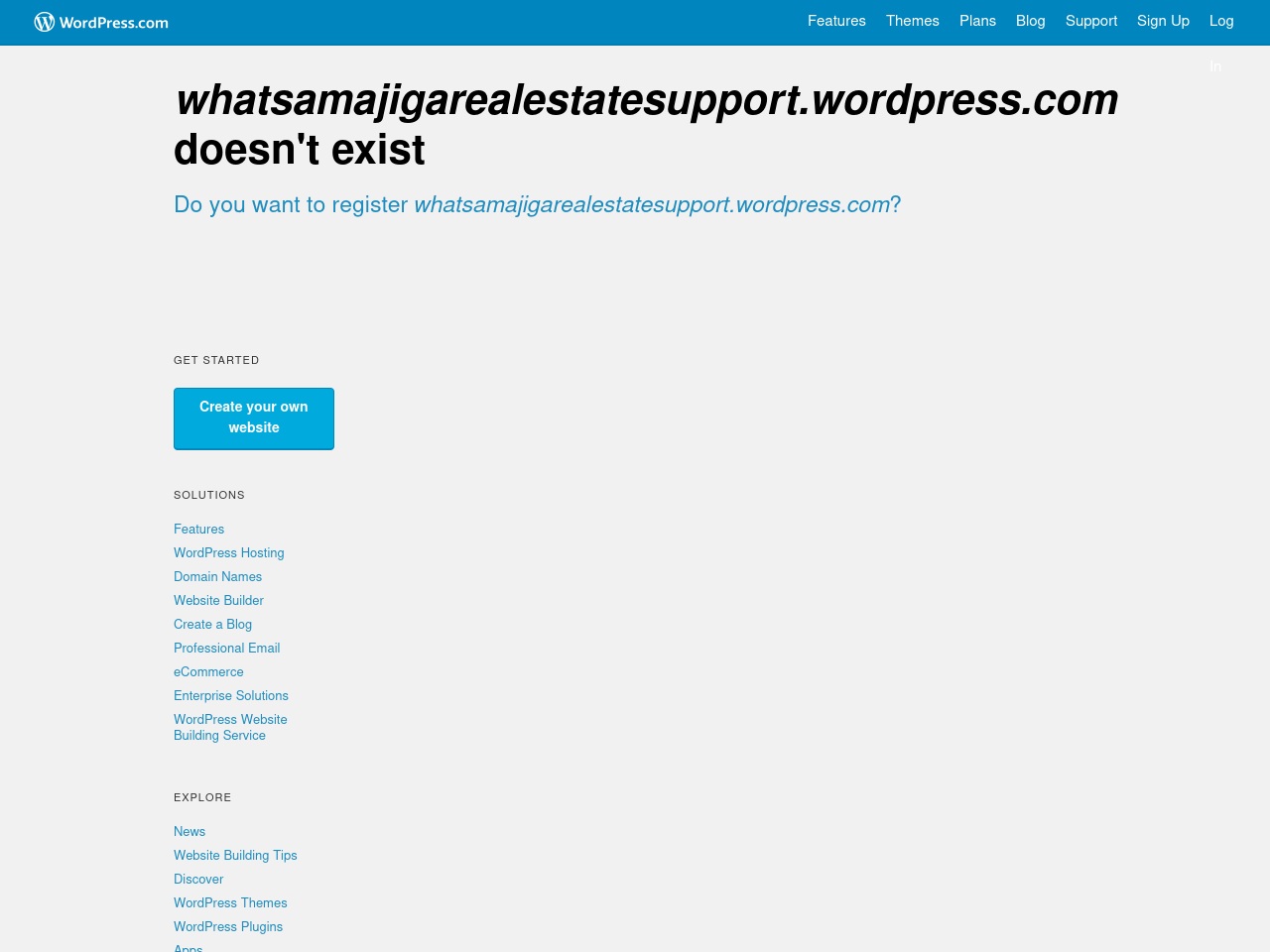 whatsamajigarealestatesupport.com screenshot alt-text