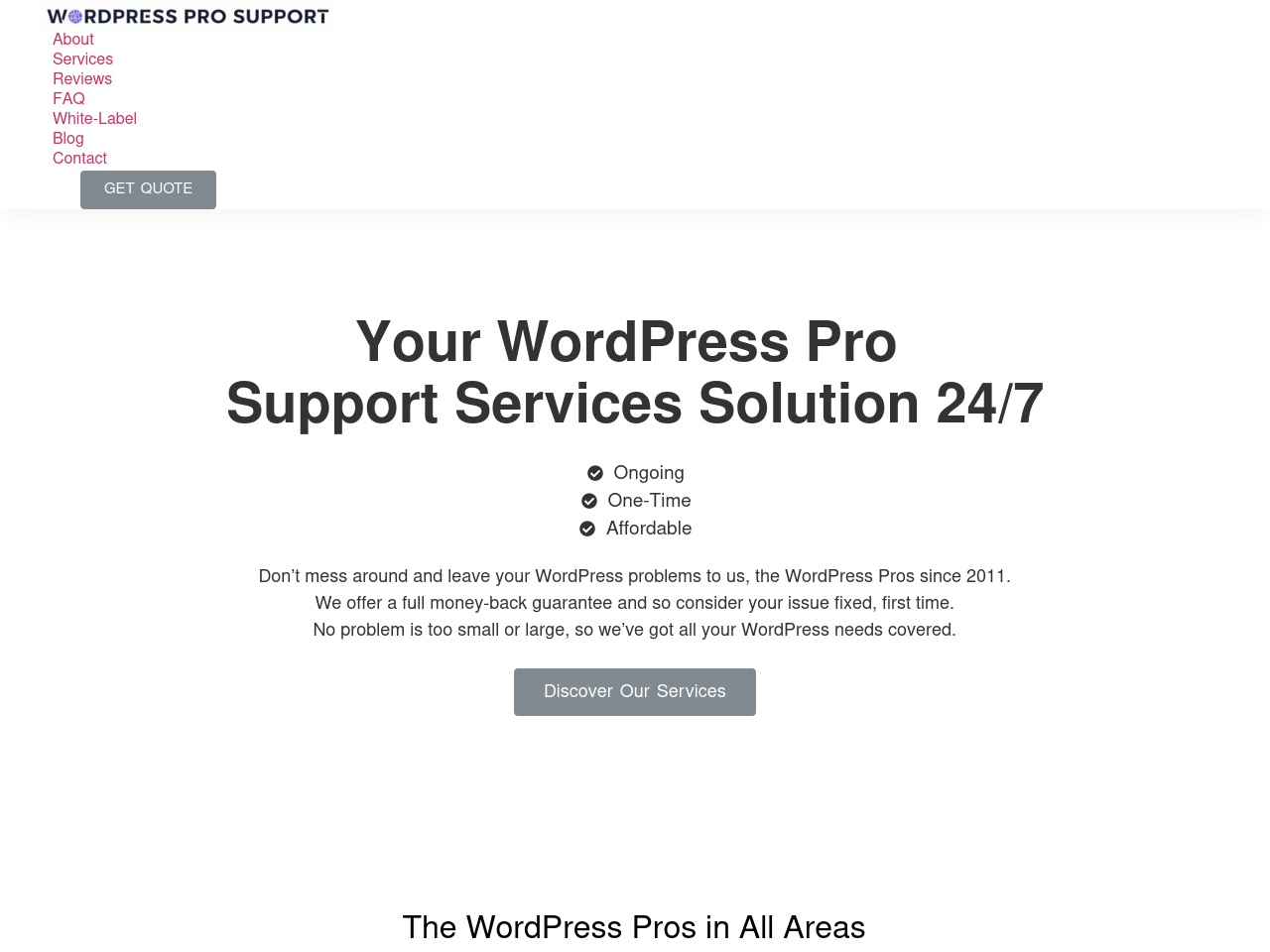 wordpressprosupport.com screenshot alt-text