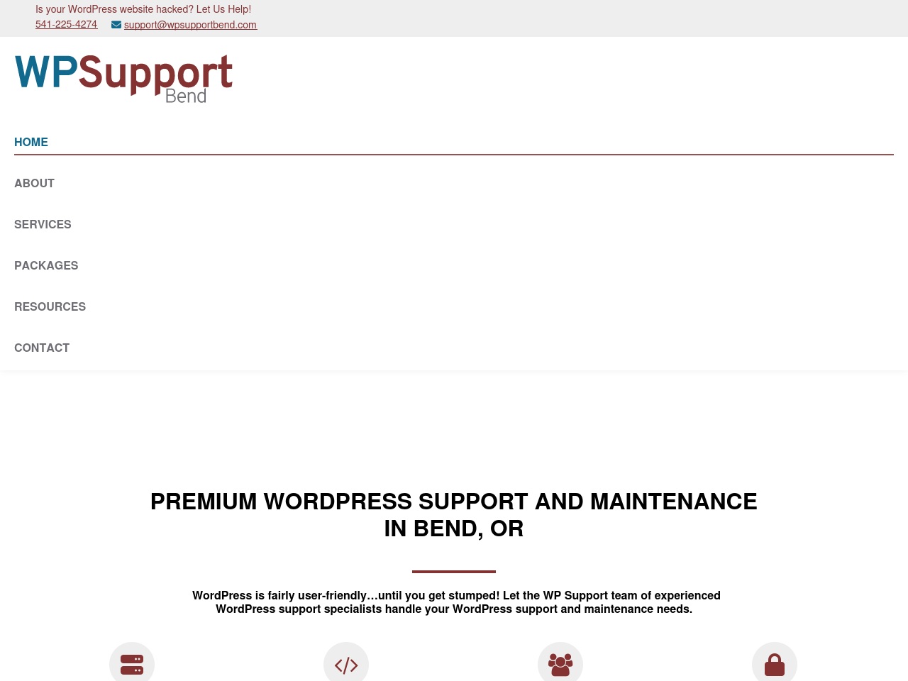 wpsupportbend.com screenshot alt-text