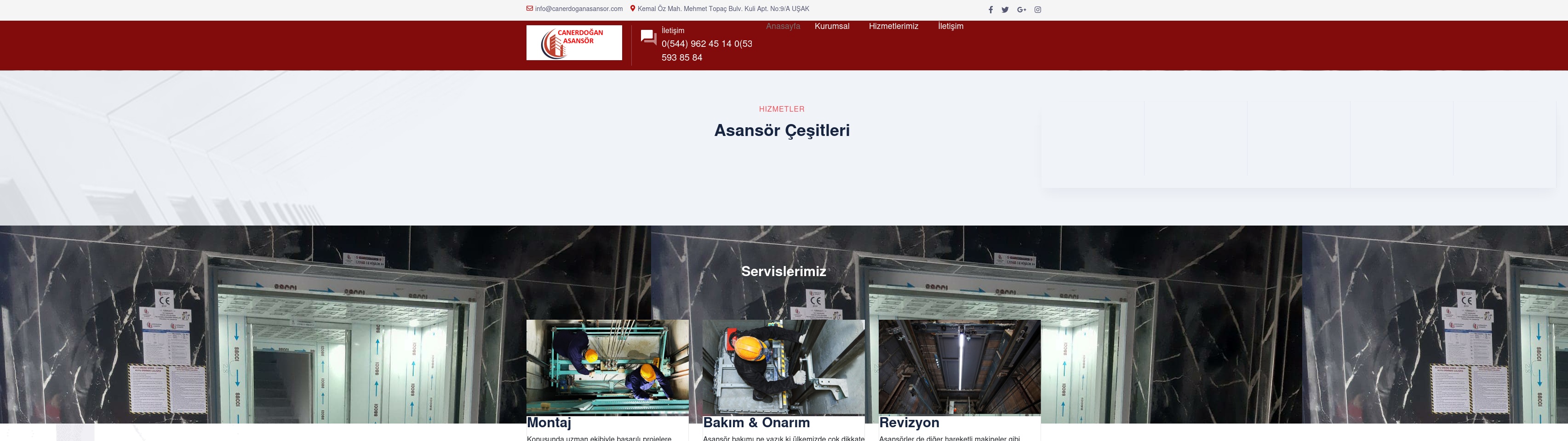 www.canerdoganasansor.com screenshot alt-text