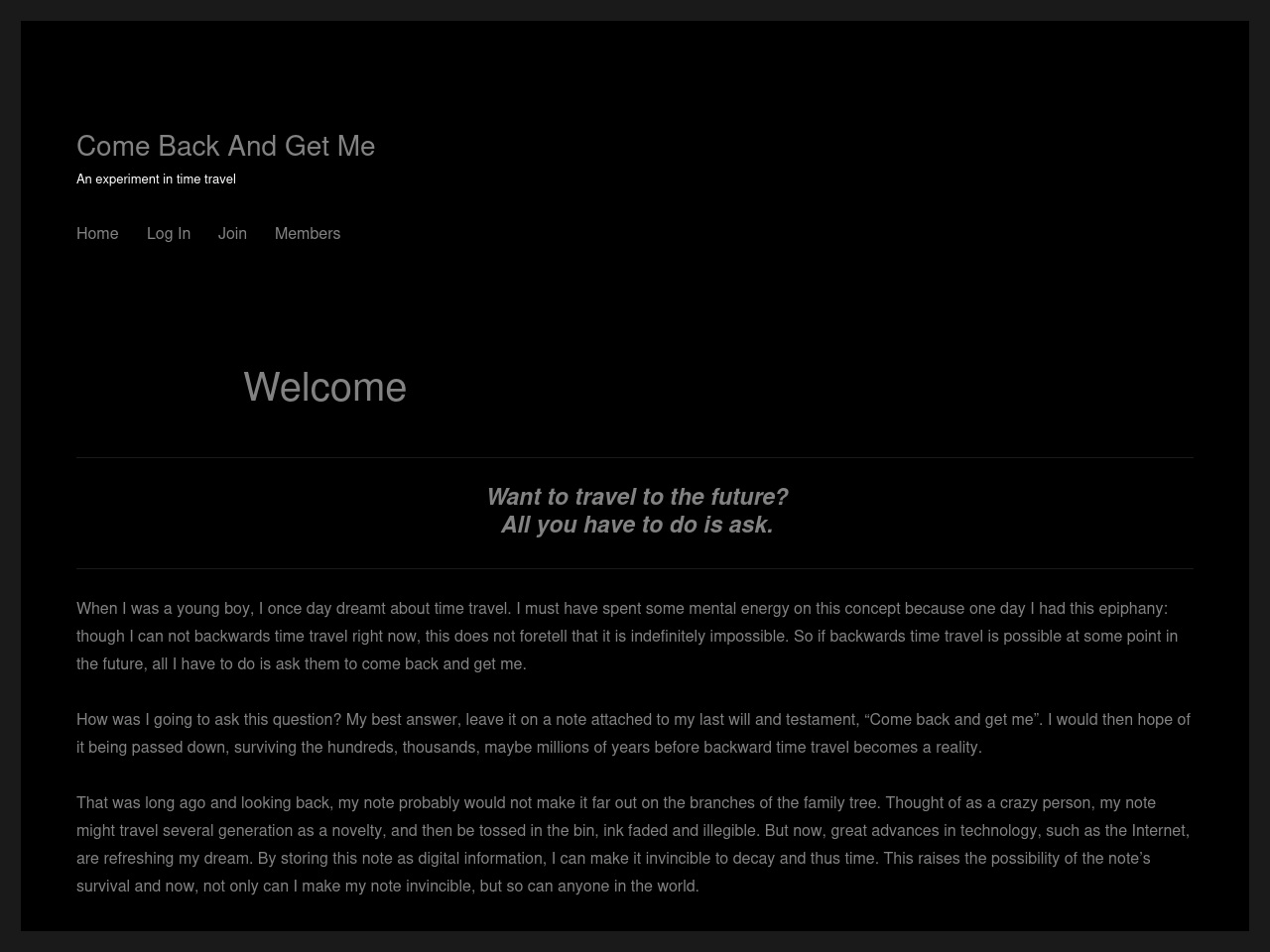 www.comebackandgetme.com screenshot alt-text
