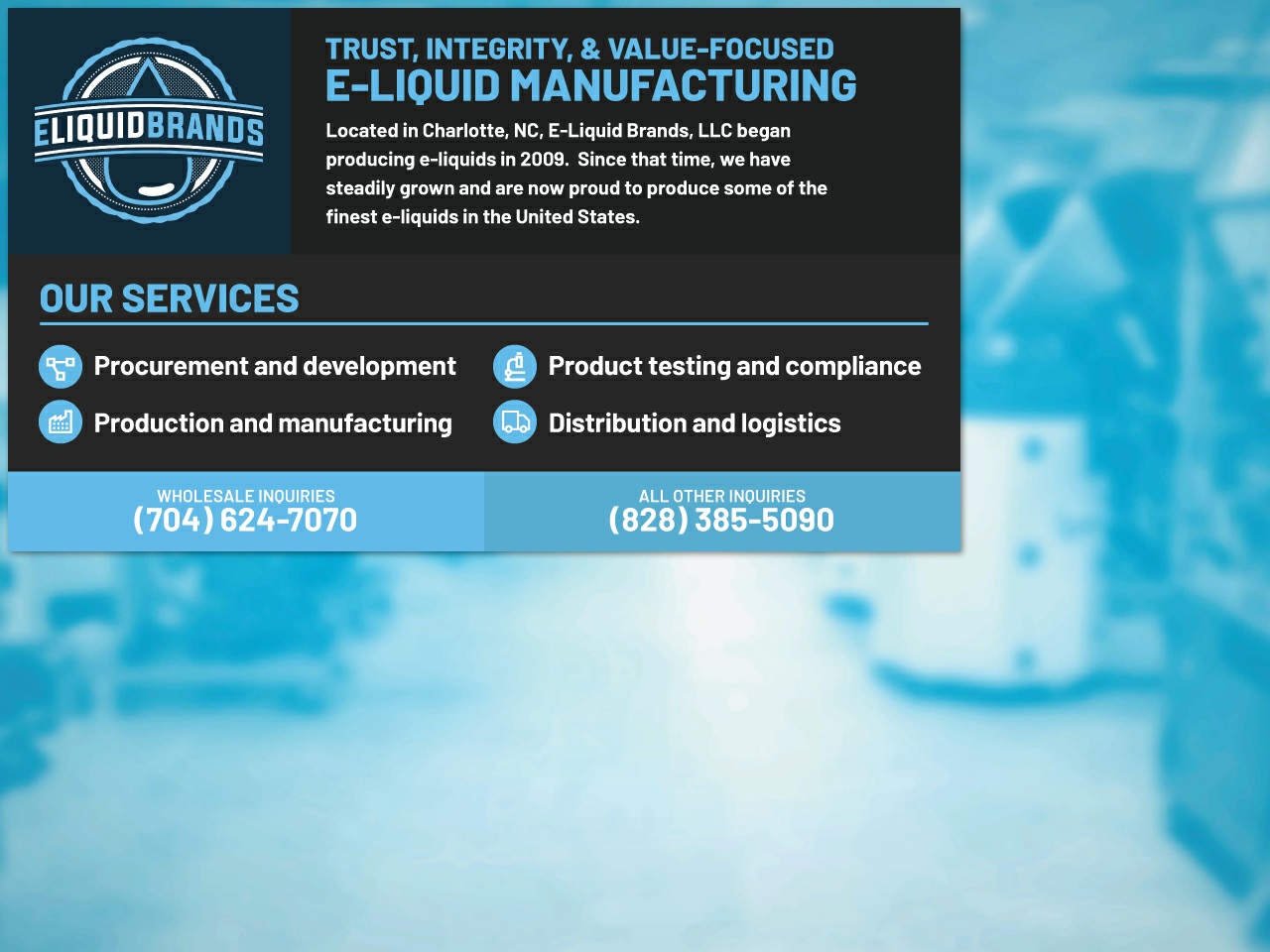 www.eliquidbrands.com screenshot alt-text