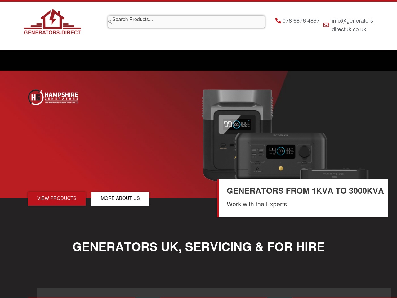www.generators-directuk.co.uk screenshot alt-text