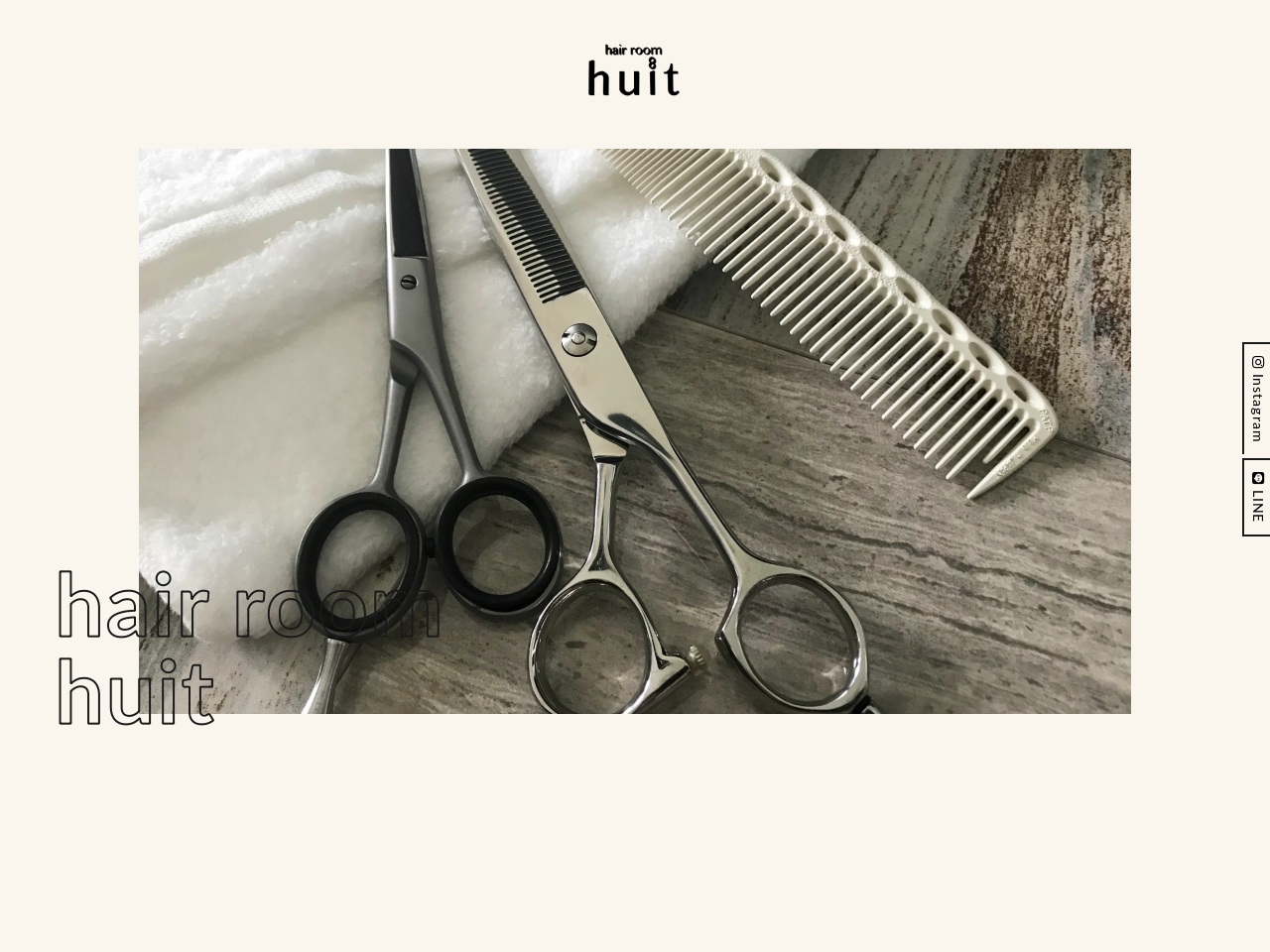 www.hairroomhuit.com screenshot alt-text