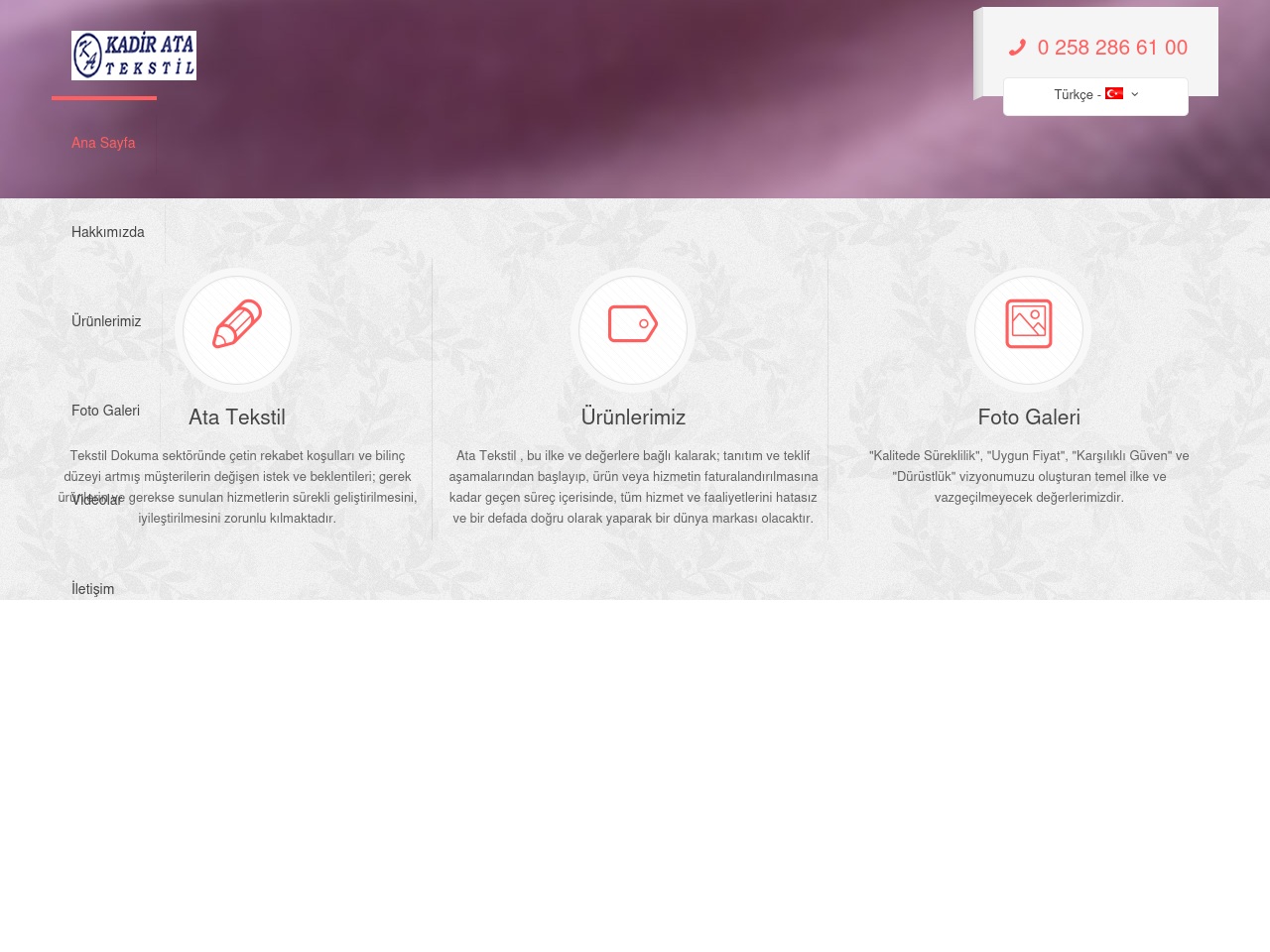 www.kadiratatekstil.com screenshot alt-text