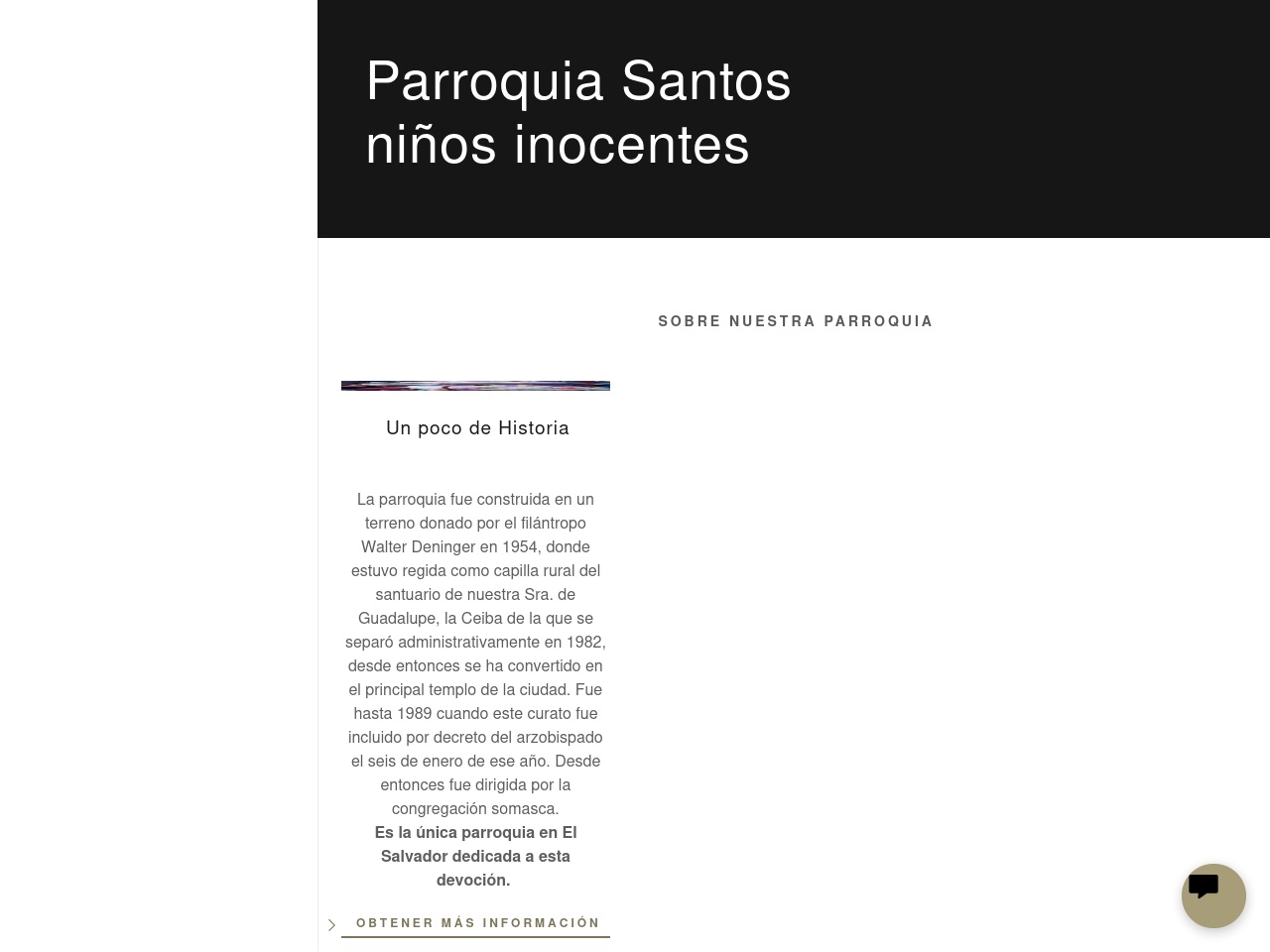xn--parroquiasantosniosinocentes-eyc.com screenshot alt-text
