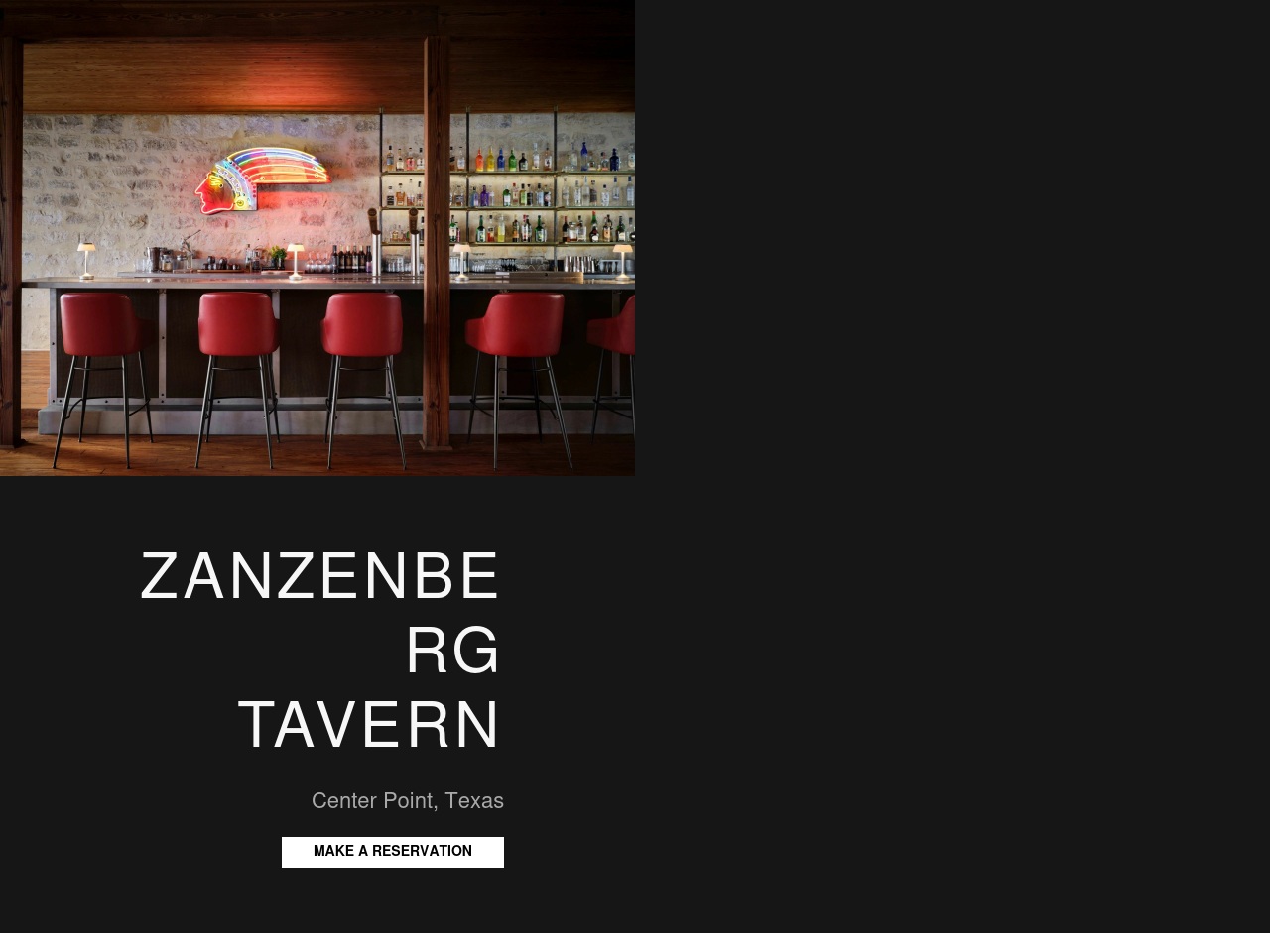 zanzenbergtavern.com screenshot alt-text