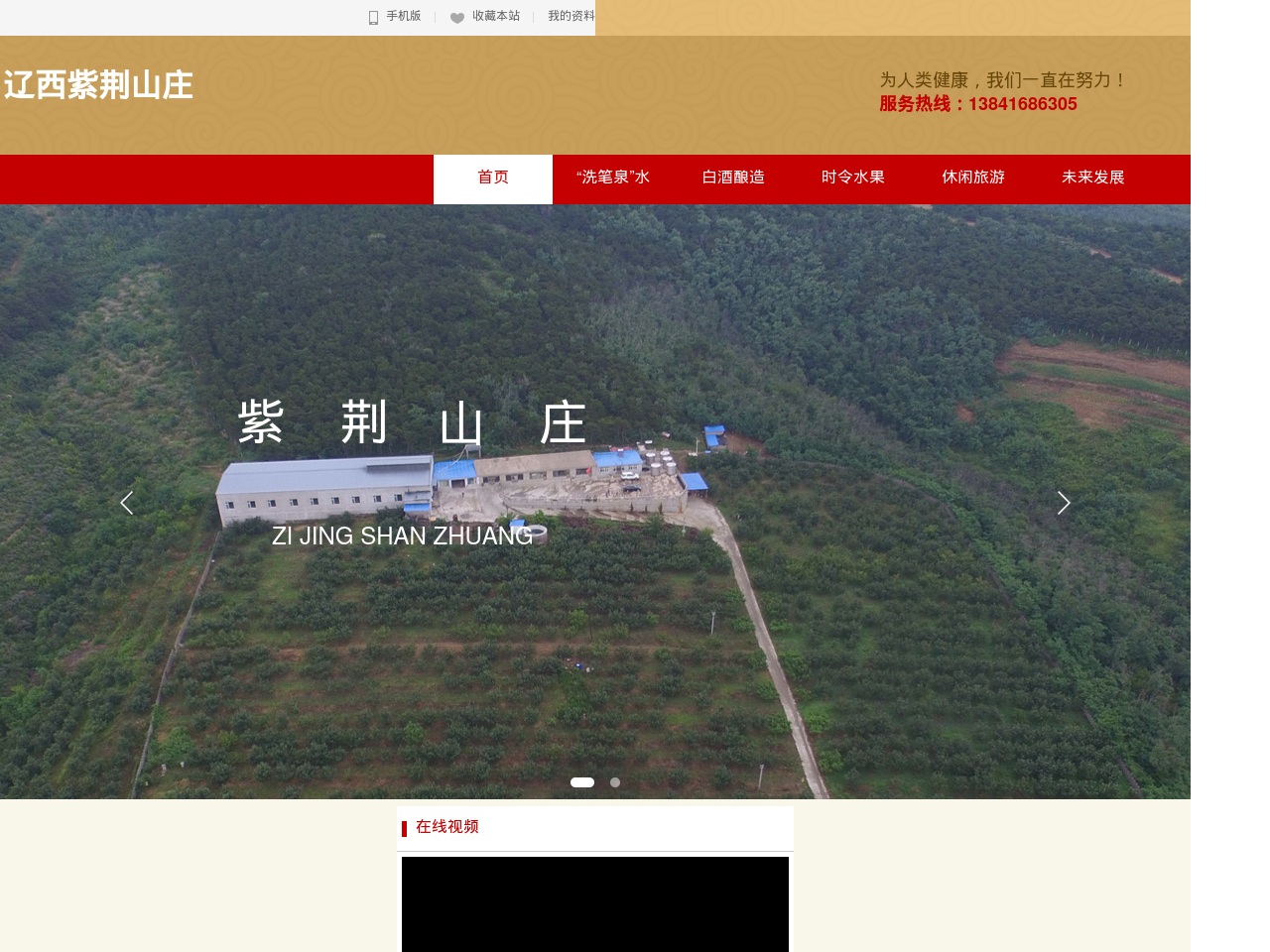zijingshanzhuang.com screenshot alt-text