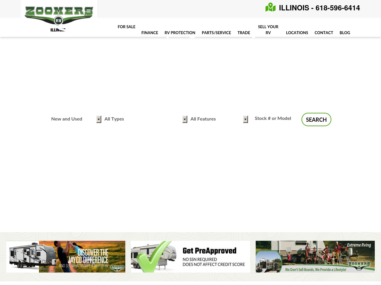 zoomersrvillinois.com screenshot alt-text